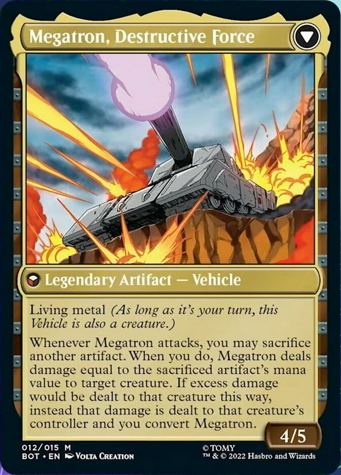 mtg megatron card MEGATRON, TYRANT Transformers Magic MTG MINT CARD