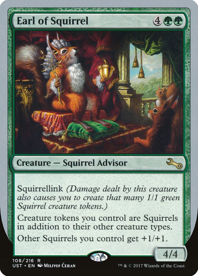 squirrel mtg cards Earl of Unstable Promos pust#108 Mint / near mint condition trading card Earl of Squirrel