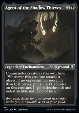 mtg black background cards Agent of the Shadow Thieves (Foil Etched) [Commander Legends: Battle f