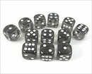 CHX 23608 Translucent Smoke/White 16mm d6 Dice Block