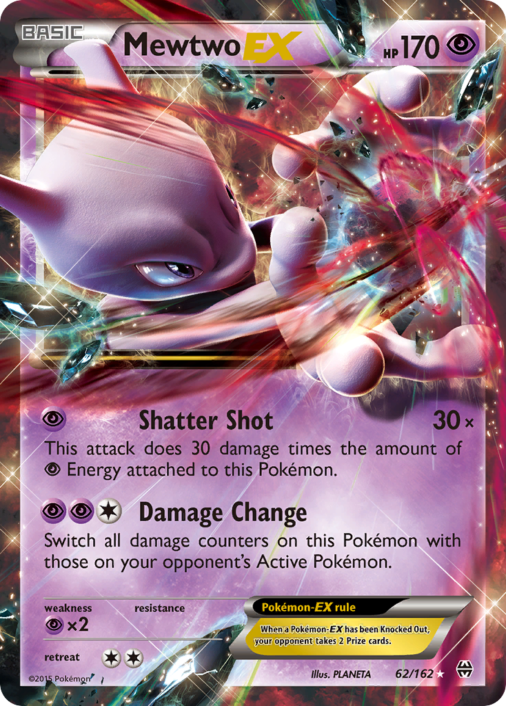 mewtwo y pokemon card - ex 058/182 - Paradox Rift - Tera Double Rare EX Type Genetic Apex - #286 Mewtwo