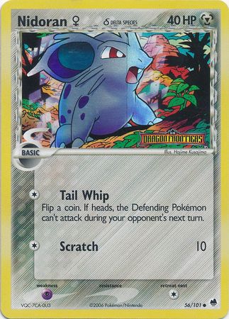 pokemon card nidoran Nidoran (56/101) (Female) (Delta Species) (Stamped) [EX: Dragon Fronti