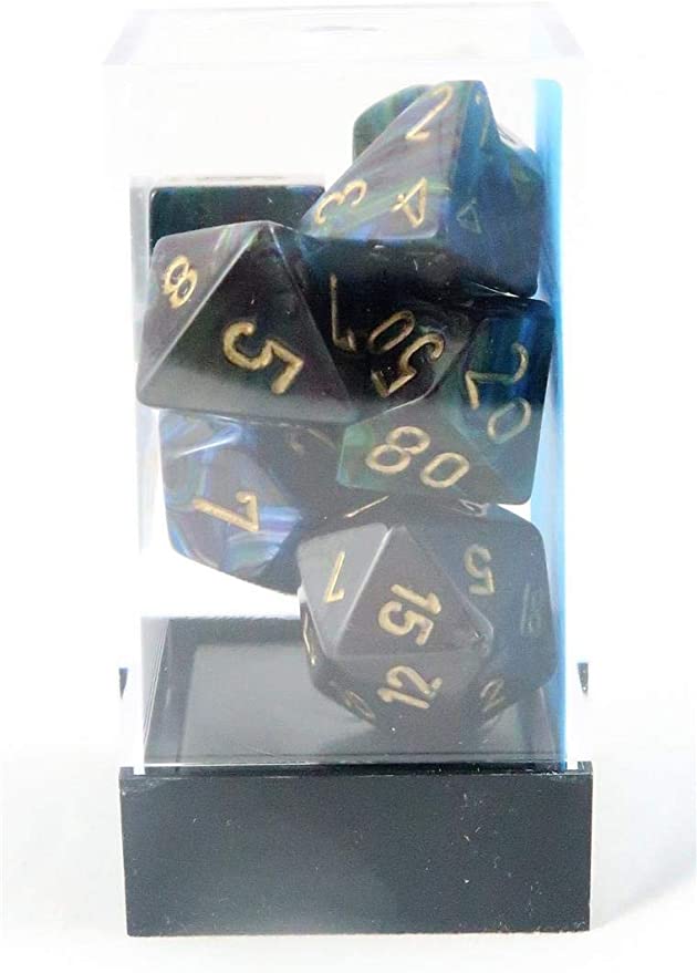 CHX 27499 Lustrous Shadow/Gold Polyhedral 7 Die Set