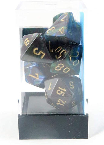 CHX 27499 Lustrous Shadow/Gold Polyhedral 7 Die Set