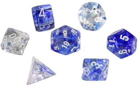 CHX 27466 Dark Blue/White Nebula Polyhedral 7 Die Set