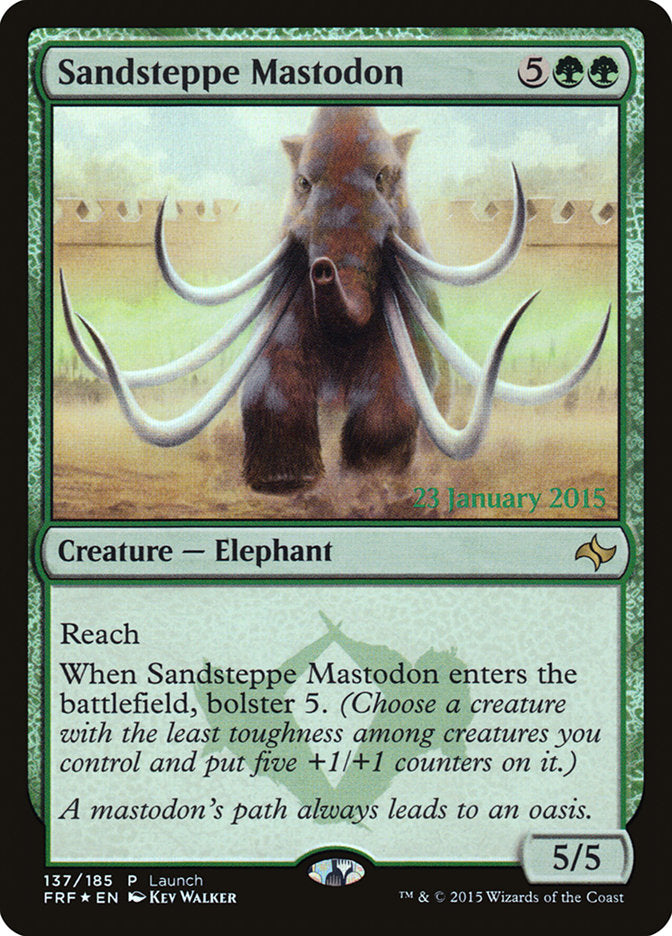 bolster mtg cards Sandsteppe Mastodon (Launch) [Fate Reforged Prerelease Promos]