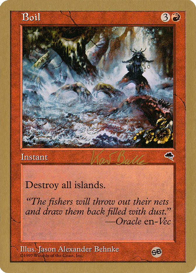 kai budde mtg card Fire Diamond - 1999 Kai Budde (6ED) (Damaged) World Championship WCD Magic MTG