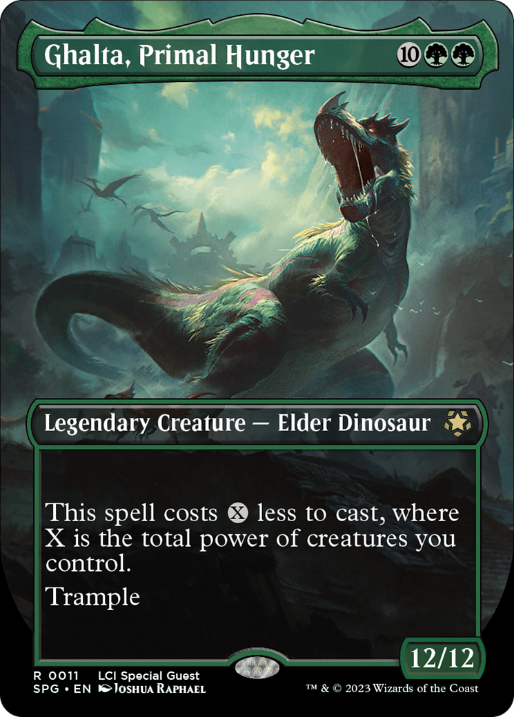 Ghalta, Primal Hunger (Borderless) [The Lost Caverns of Ixalan Special Ghalta, Primal Hunger (Borderless) [The Lost Caverns of Ixalan Special