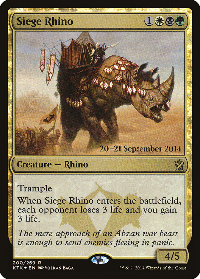 Siege Rhino  [Khans of Tarkir Prerelease Promos]