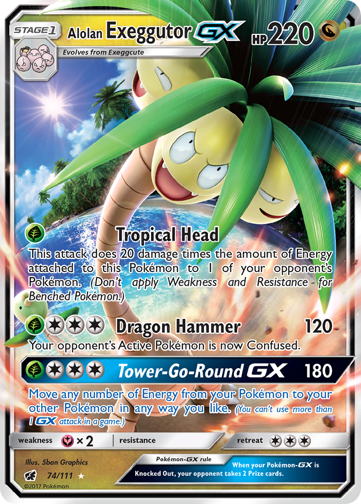 Alolan Exeggutor GX (74/111) [Sun & Moon: Crimson Invasion]