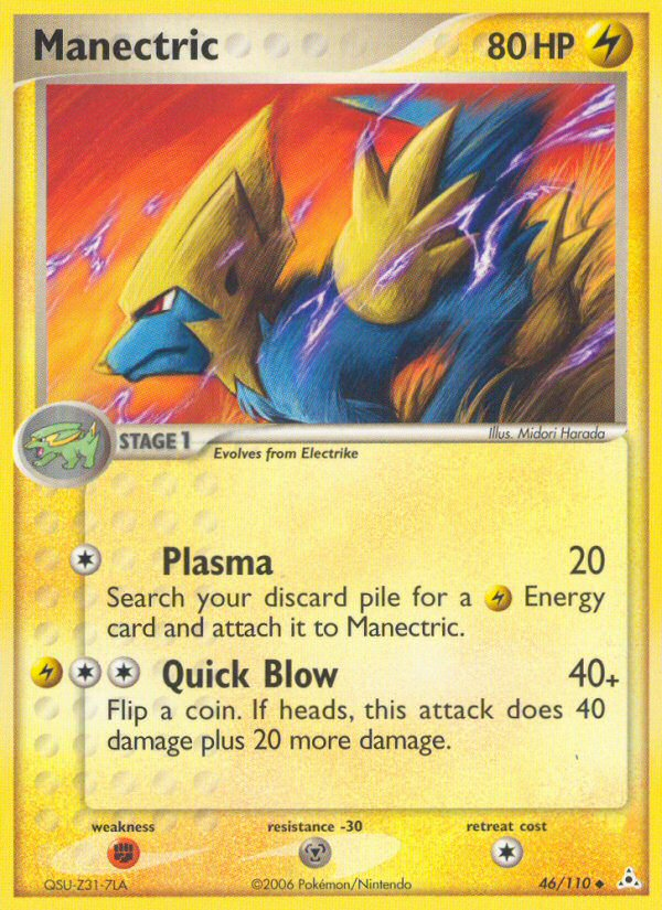 manectric pokemon card Manectric (46/110) [EX: Holon Phantoms]