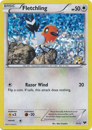 pokemon fletchling card - (86) Colorless Artist Fletchling (11/12) [McDonald's Promos: 2014