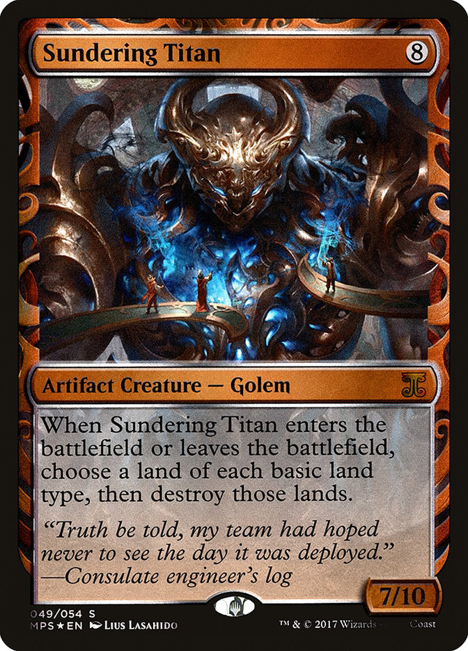 card titan mtg Magic The Gathering - Inferno (160/342) you may draw a card for each other creature vou control that shares a creature type with it 1x MTG Triplicate Titan -