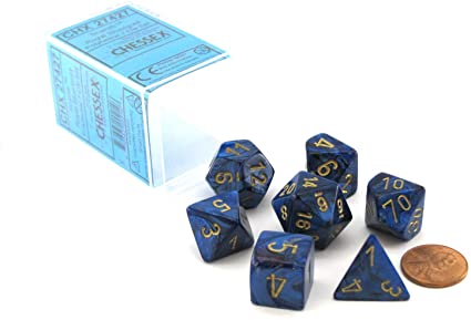 CHX 27427 Scarab Royal Blue/Gold Polyhedral 7 Die Set