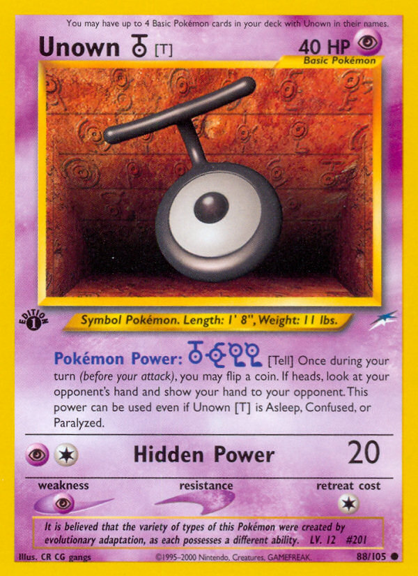 unown pokemon card 1995 price P 58/105 Uncommon 1st Edition Neo Destiny Near Mint You cant use this power if another Unown Q is using QUICKEN Unown I #68 Prices |