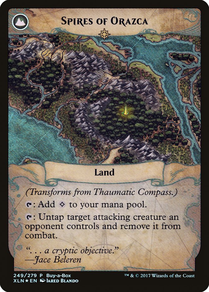 Thaumatic Compass // Spires of Orazca (Buy-A-Box) [Ixalan Treasure Che Thaumatic Compass // Spires of Orazca (Buy-A-Box) [Ixalan Treasure Che