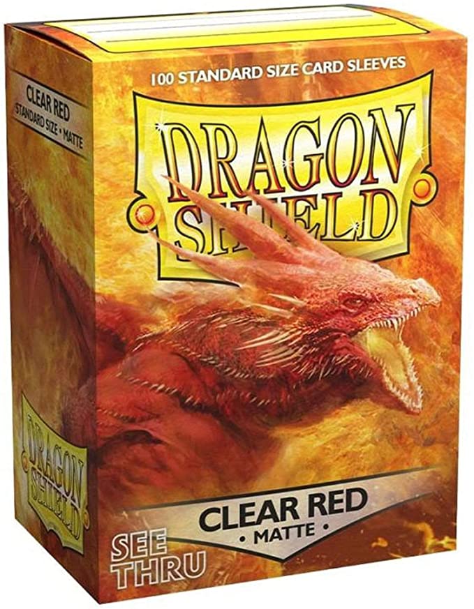 Dragon Shield Sleeves - Clear Red Matte