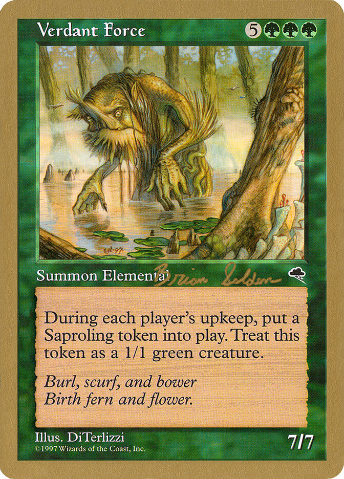 1998 world champion mtg card Verdant Force (Brian Selden) [World Championship Decks 1998]