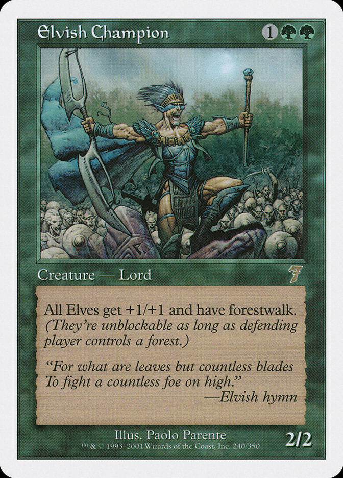 mtg champion card Elvish Champion [Seventh Edition]