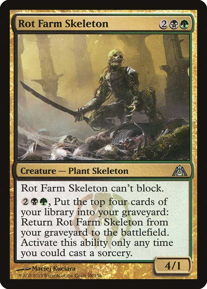 skeleton mtg cards Rot Farm Skeleton [Dragon's Maze]