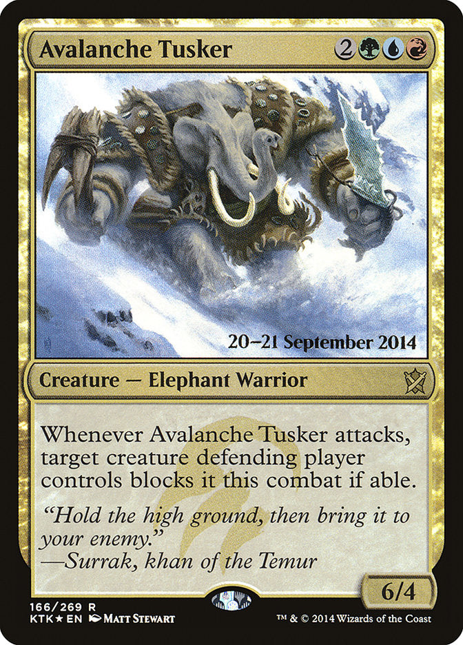 Avalanche Tusker  [Khans of Tarkir Prerelease Promos]