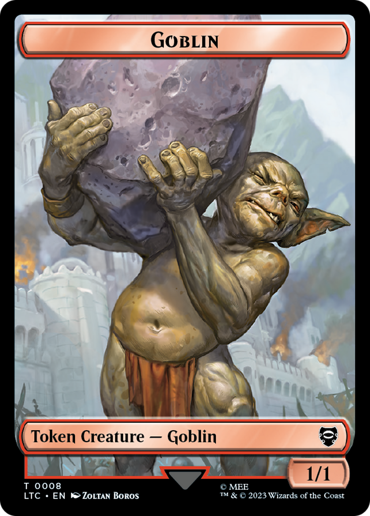 Goblin // Wraith Double-Sided Token [The Lord of the Rings: Tales of M