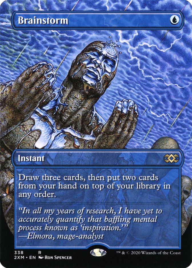mtg card list forgotten realms Brainstorm (Toppers) [Double Masters Extended Art]