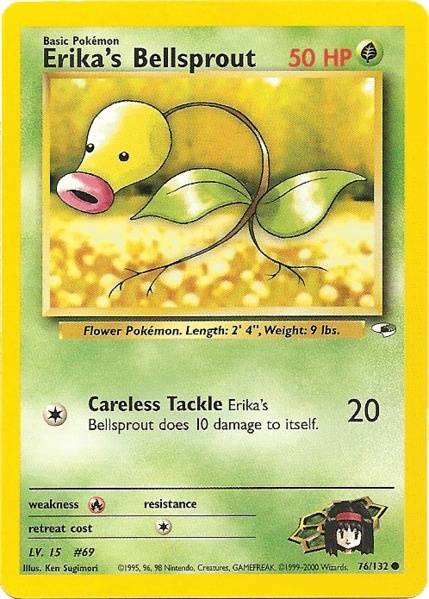 1995 bellsprout pokemon card value Pokemon Card Bellsprout 1995,96,98