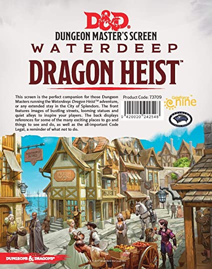 D&D 5E: Waterdeep - Dragon Heist DM Screen