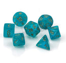 CHX 27585 Borealis Teal/Gold Polyhedral 7-Die Set