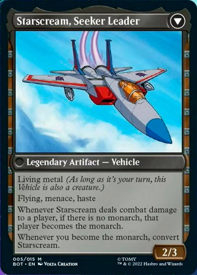 starscream mtg card Starscream, Power Hungry // Starscream, Seeker Leader [Universes Beyon
