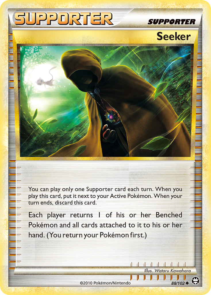 2 stars on pokemon card Seeker (88/102) [HeartGold & SoulSilver: Triumphant]