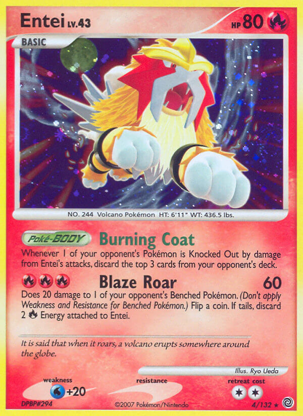 holographic entei card Pokemon Card - Call of Legends SL3