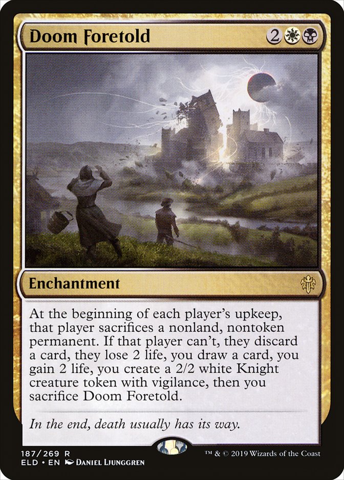 mtg draw 2 cards lose 2 life Doom Foretold [Throne of Eldraine]