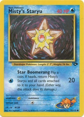 pokemon card unlimited Misty's Staryu (92/132) [Gym Challenge Unlimited]