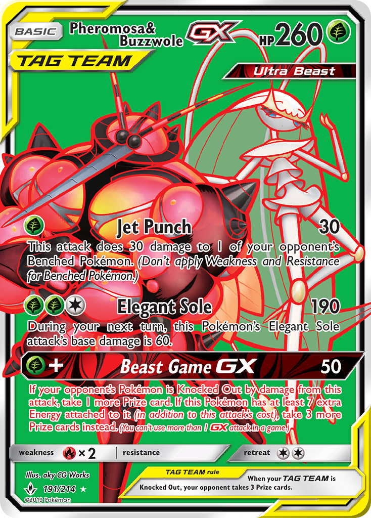 Pheromosa & Buzzwole GX (191/214) [Sun & Moon: Unbroken Bonds]