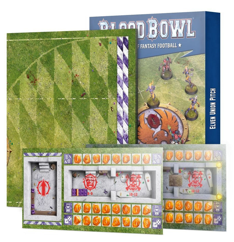 Blood Bowl: Elven Union Pitch - Double-Sided Pitch and Dugouts