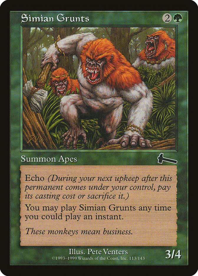 mtg monkey and ape cards Kibo, Uktabi Prince Tribal Artifact Destruction Magic C CommanderComplete Mint / near mint condition trading card Apes of Rath Tempest