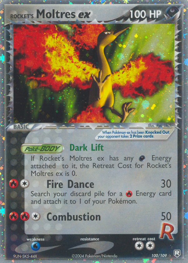moltres ex pokemon card Rocket's Moltres ex (100/109) [EX: Team Rocket Returns]
