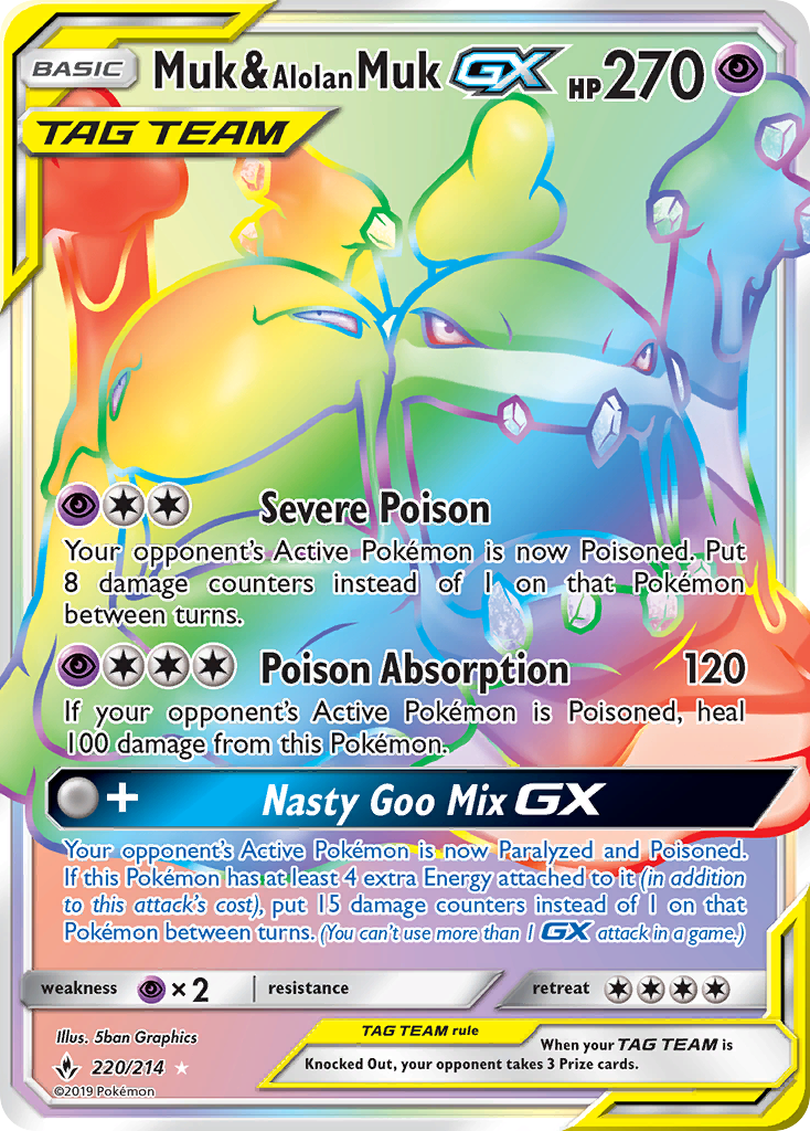 Muk & Alolan Muk GX (220/214) [Sun & Moon: Unbroken Bonds]