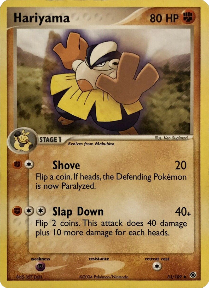 pokemon card hariyama 113/193 SV Paldea Evolved Reverse Holo Rare TCG Kawaii Collector and its remaining HP becomes 10 Pokemon Card - Emerald 31/106