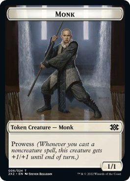 Wrenn and Six Emblem // Monk Double-sided Token [Double Masters 2022 T Wrenn and Six Emblem // Monk Double-sided Token [Double Masters 2022 T