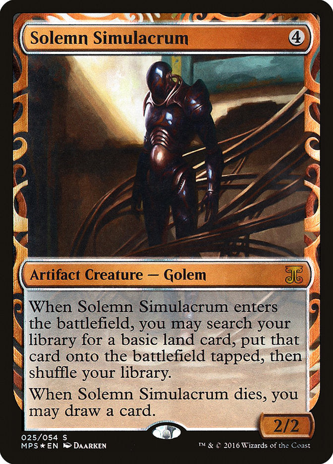 mtg cards like solemn simulacrum Solemn Simulacrum Lore (FDN) : r/mtgvorthos