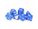 CHX 25406 Blue/White Opaque Polyhedral 7 Die Set