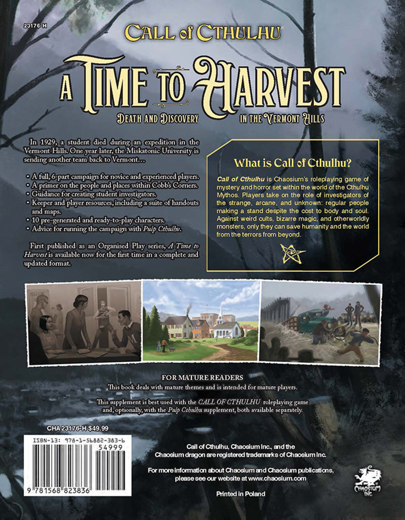 Call Of Cthulhu: A Time to Harvest - Death and Discovery in the Vermont Hills