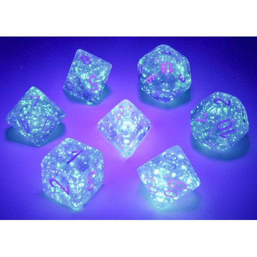 CHX 27577 Borealis Purple/White Polyhedral 7-Die Set