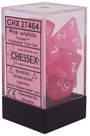CHX 27464 Pink/white Frosted Polyhedral 7 Die Set