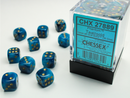 CHX 27889 Teal/Gold 12mm d6 Dice Block (36 Dice)