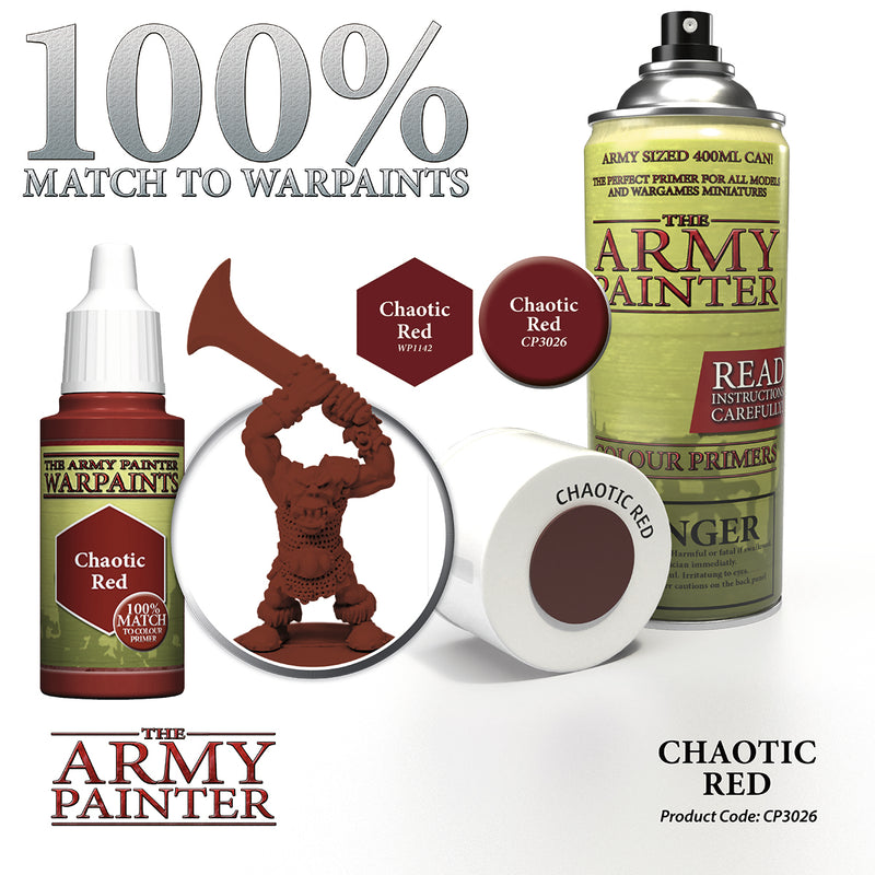 Army Painter Color Primer: Chaotic Red (400 ml)