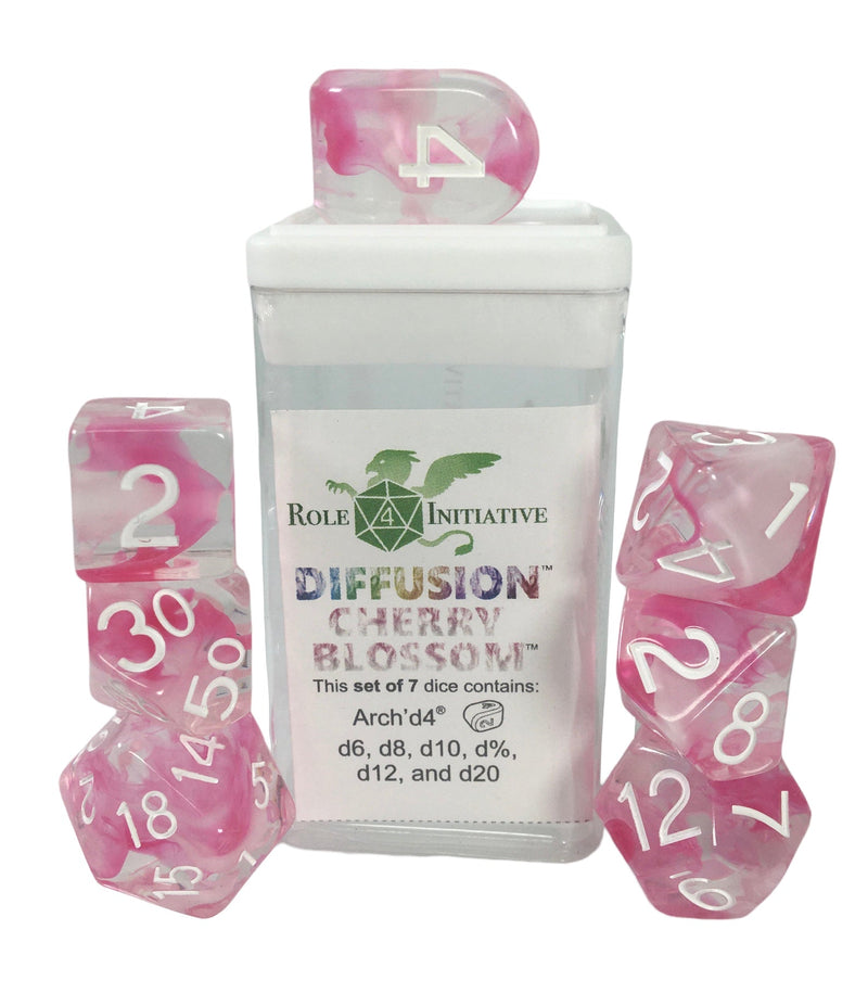 Role 4 Initiative: Diffusion Cherry Blossom Dice Set